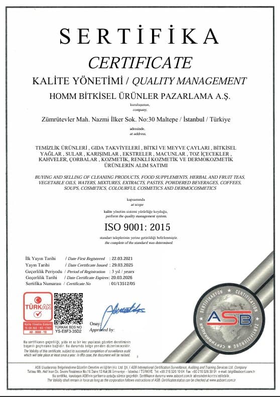 Kalite Yönetim Sistemi Sertifikası