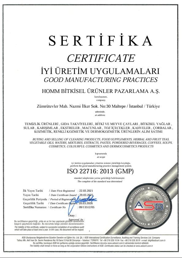 İyi Üretim Uygulaması Sertifikası